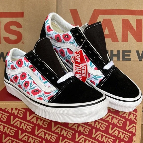 Vans Old Skool Flowers Black/True White WMNS - Picture 5 of 16